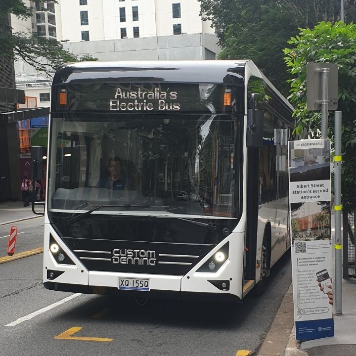 White Custom Denning Element Electric Bus with australia