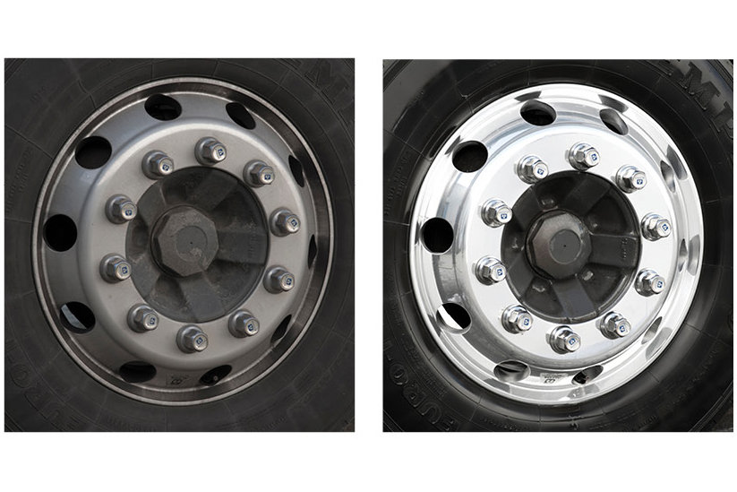 Before cleaning Dura-Bright wheels