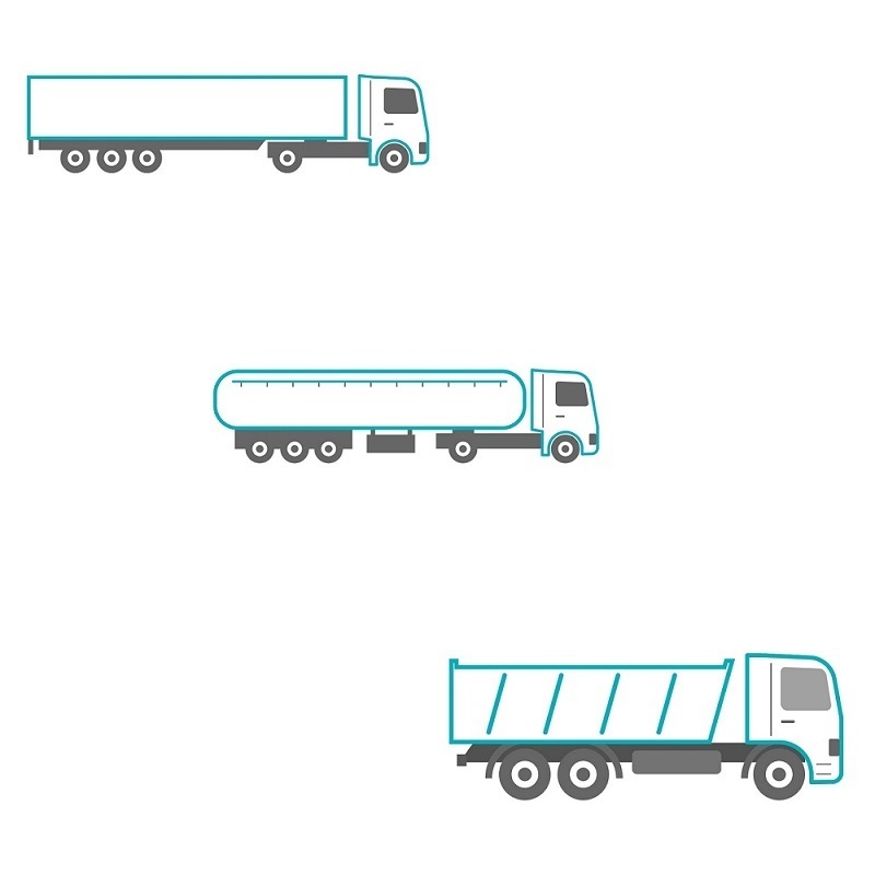 Tunge lastbiler og trailere eksempel