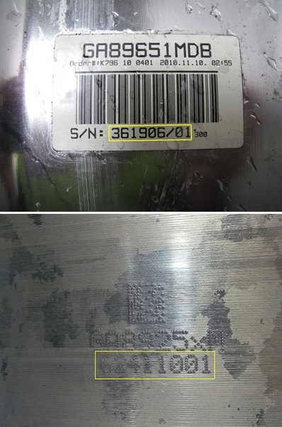 serial number