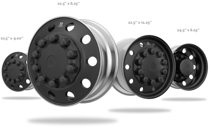 Alcoa Dura-Black matte black aluminum wheels family