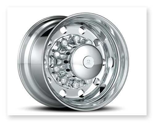 First 14" wide base forged aluminum wheel introduced.